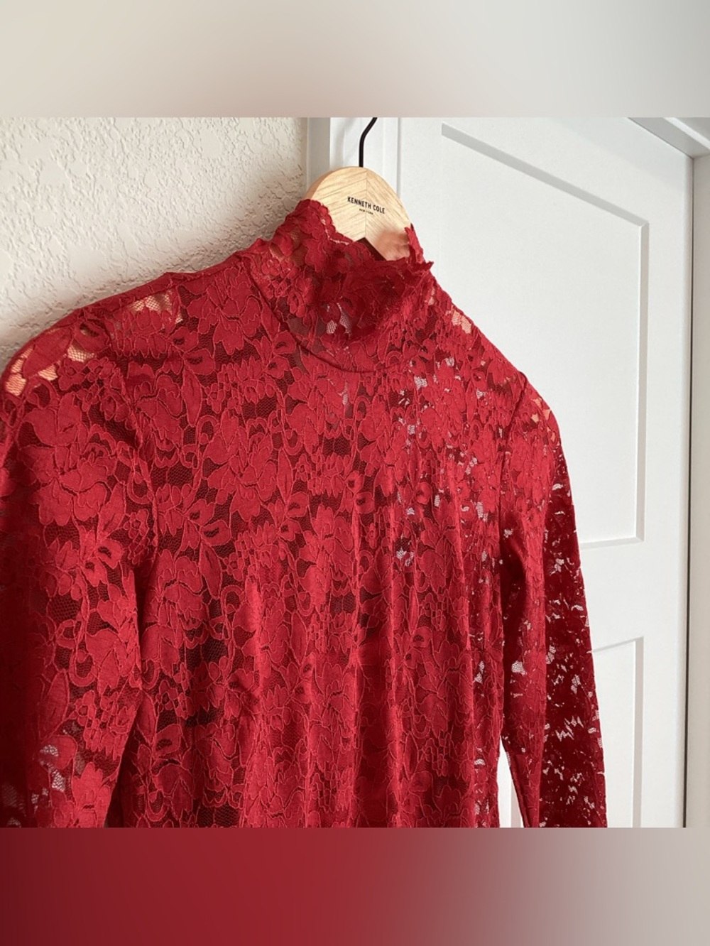 Anthropologie AFRM Joysel Lace Long-Sleeve Mock-Neck Slim Bodysuit Dress NEW - Picture 6 of 16